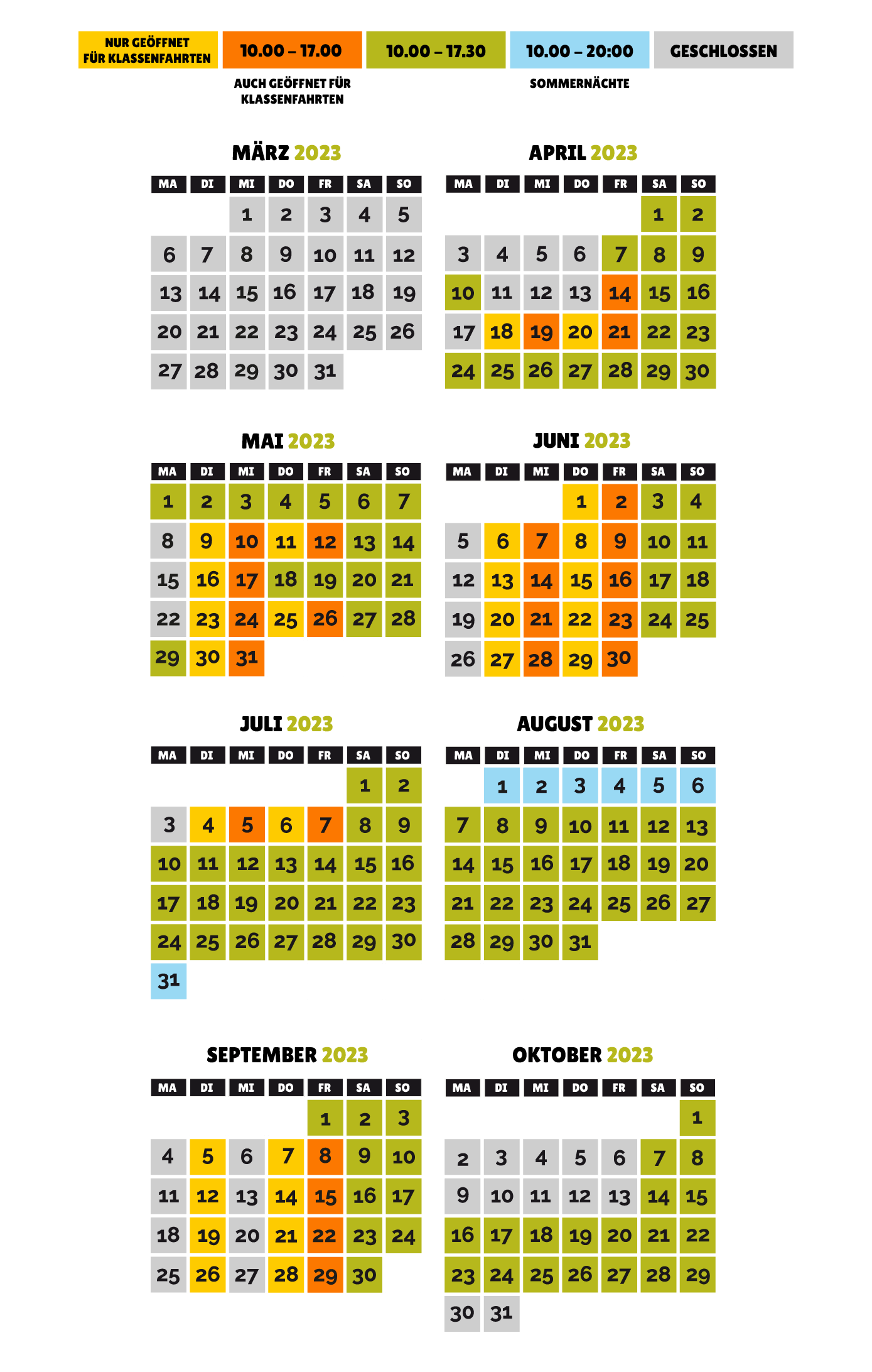 Dinoland Kalender 2023 bis Oktober NL