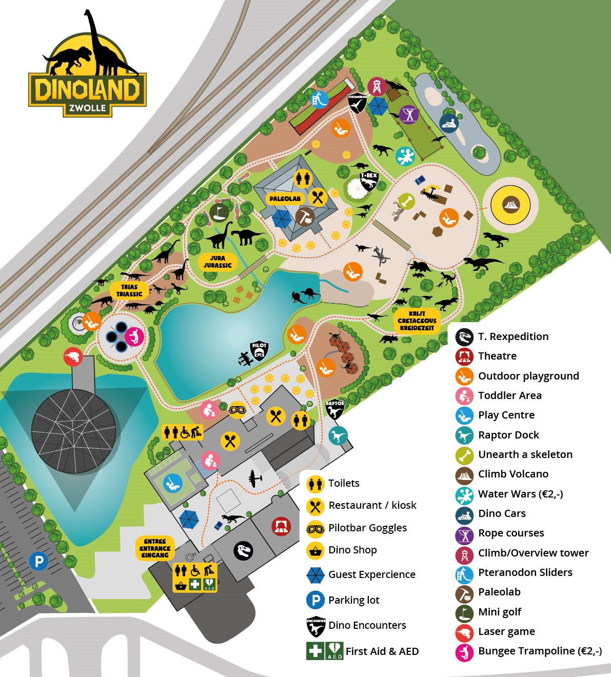 Park plan Dinoland EN